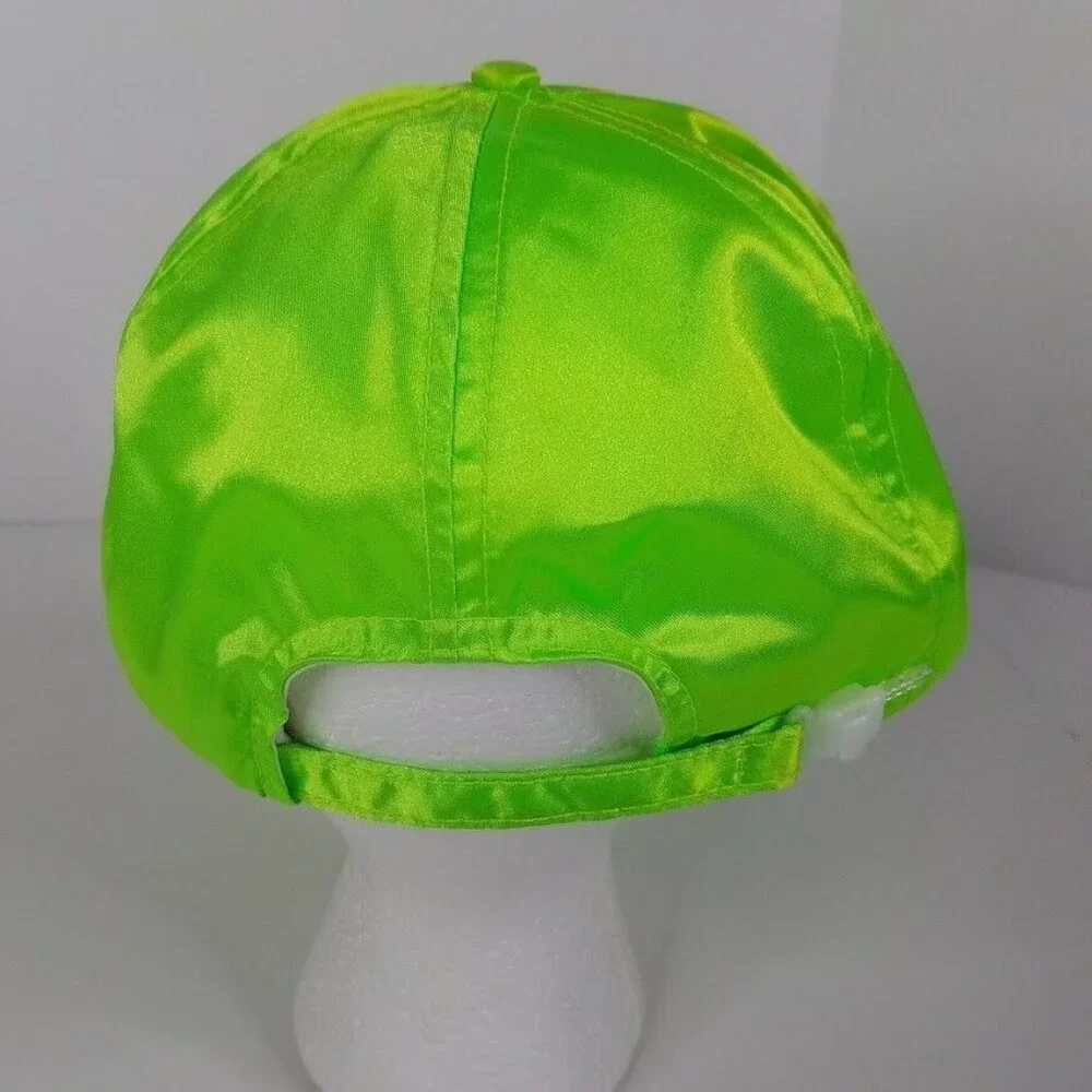 Super Force Cap Vintage 90s TV‎ Show Snapback Hat Neon Green Nylon Rope Glows